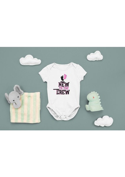 New To The Crew Bebek Body Kısa Kollu Badi Çıtçıtlı Zıbın Organik Pamuk fırsatları