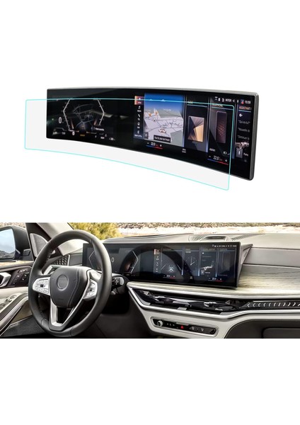 Bmw Ix 12.3 Inç Dijital Gösterge Ve 14.9 Inç Multimedya Uyumlu 9H Nano Ekran Koruyucu