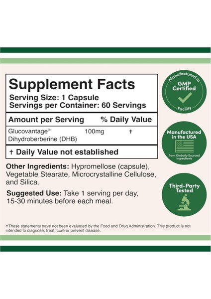 Dihydroberberine 100 mg 60 Capsul fiyatları