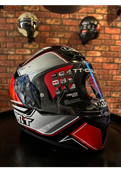 Kyt Tt-Course Kask Tourıst Kırmızı Fluo