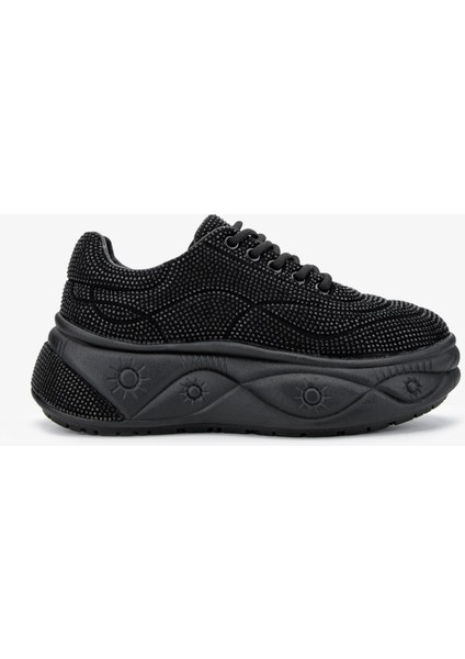 Kadın Vegan Siyah Sneakers & Spor Ayakkabı 921 K25-0017 Bn Ayk Y24 Sıyah