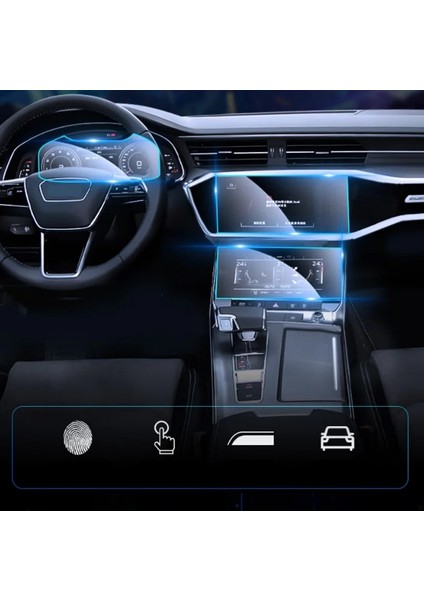 Audi A6 Avant Sedan 2023 Uyumlu Multimedya Dijital Klima Ve Gösterge 3 Parça 9H Nano Ekran Koruyucu