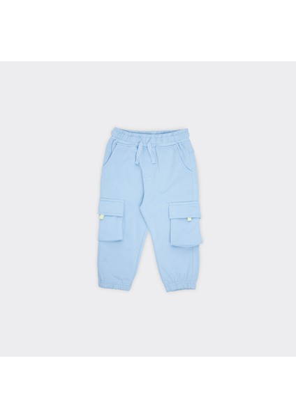 Erkek Bebek Cepli Mavi Eşofman Alt
