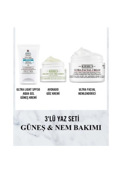 Avokado Göz Kremi, Ultra Nemlendirici Ve Daily Uv Güneş Kremi Cilt Bakımı Seti Set