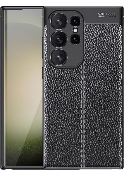Samsung Galaxy S24 Ultra Kılıf Kamera Korumalı Firo Deri Dokulu Silikon