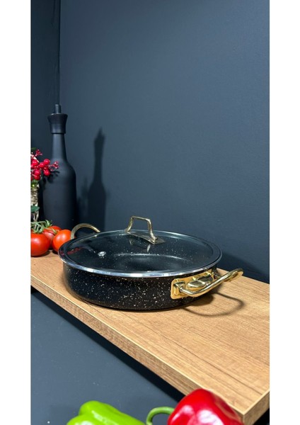 22 cm Çift Kulp Granit Tava