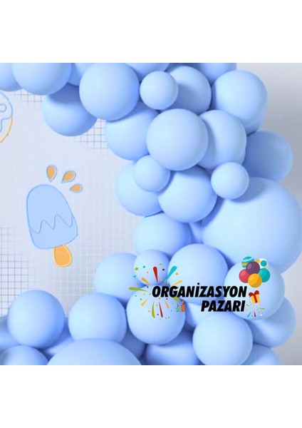 Balon Seti Makaron Mavi 60 Lı Balon Zinciri Seti fırsatları