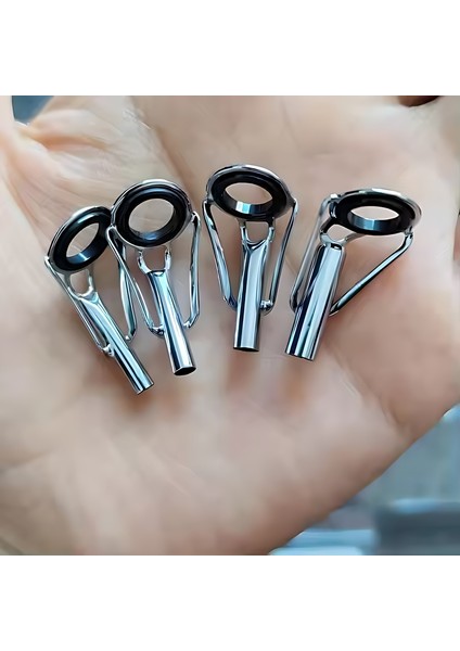 4 mm 1 Adet Paslanmaz Çelik,krom Kaplama Çerçeve,kamış,olta Ucu,porselen Zirkonyum Halka