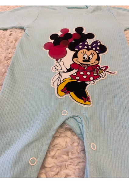 Kız Bebek Mevsimlik Uzun Kollu Bebe Yakalı %100 Pamuk Çıtçıtlı Kız Bebek Tulum 3-9 Ay