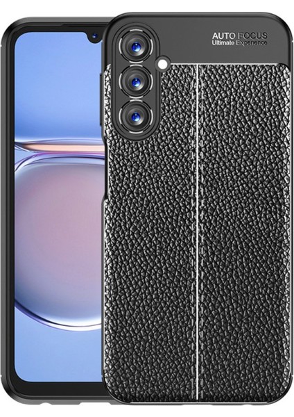 Samsung Galaxy A15 Kılıf Kamera Korumalı Firo Deri Dokulu Silikon