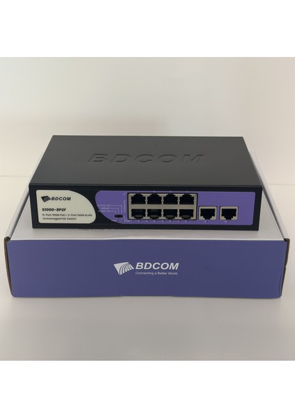 8 Port Yönetilemez Poe Switch S1000-8P2F