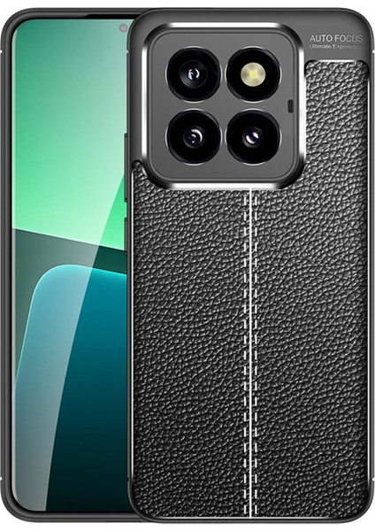 Xiaomi Mi 14 Pro Kılıf Kamera Korumalı Firo Deri Dokulu Silikon