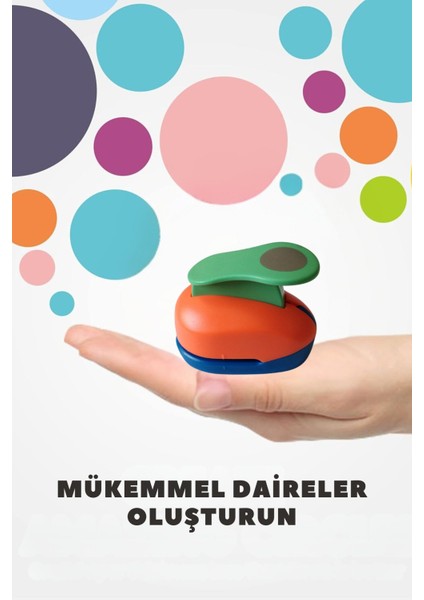Yuvarlak Kağıt Delgeç - Kart, Dıy ve El Işi Projeleri Için Delgeç, Karışık Renk-5.08 Cm-2inch,1 Adet