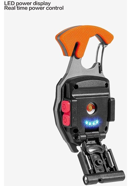 Çok Fonksiyonlu Mini LED Lamba Anahtarlık ve Çakmak USB Şarjlı Kamp Için Taşınabilir Tam 5 Modlu fırsatları
