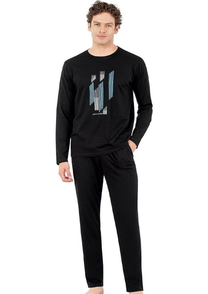 6063 Erkek Uzun Kollu Pijama Takımı