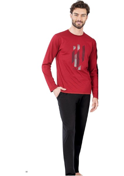 6063 Erkek Uzun Kollu Pijama Takımı