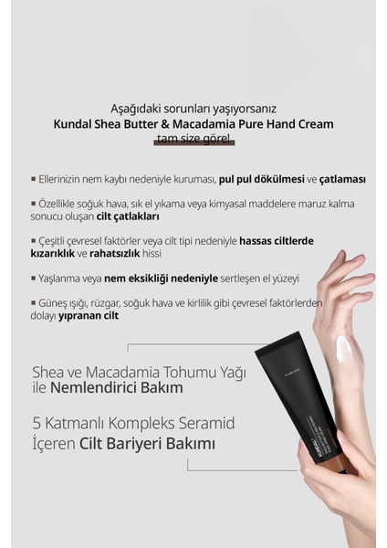 Besleyici El Kremi KUNDAL Shea Butter & Macadamia Pure Hand Cream Aroma Edition 50ml (Jasmine Woody) fiyatları