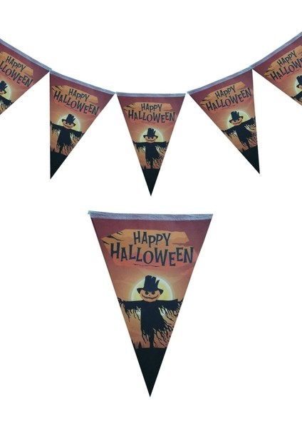 Tekno Trust 1 Adet Cadılar Bayramı Halloween Flama Dekor Bayrak Süs 160 cm