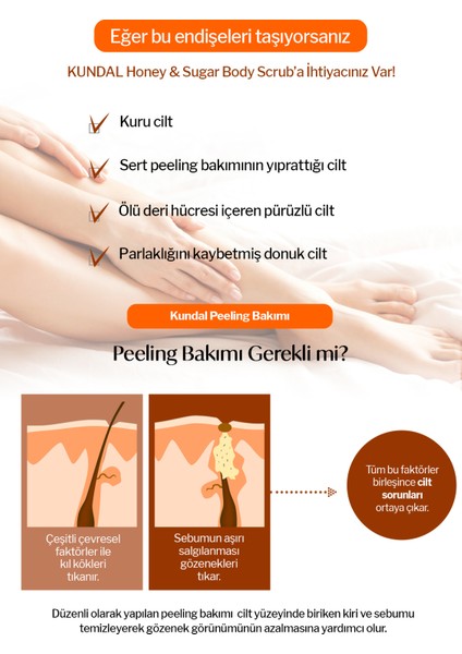 Arındırıcı Pürüzsüzleştirici Vücut Peelingi KUNDAL Macadamia & Sugar Body Scrub 550g(Cherry Blossom) fiyatları