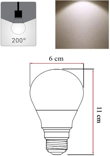 10,5W (75W) LED Ampul 4000K- Günışığı - 6 Adet fiyatları