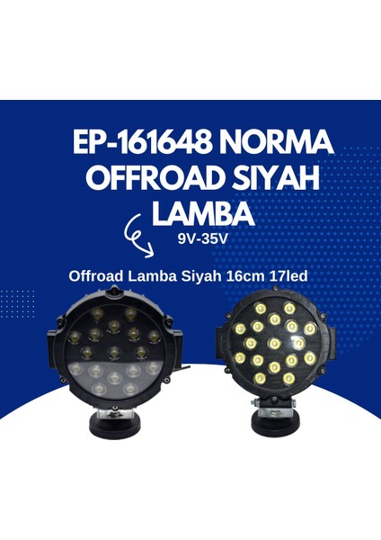 Eparts Offroad Sıyah Lamba