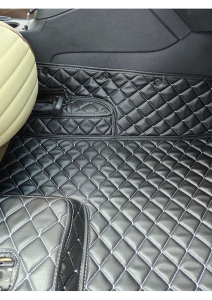 Peugeot Pejo 207 2006-2012 Siyaha Gri Renk Araca Özel 8d Premium Yeni Nesil Havuzlu Deri Oto Paspas modelleri