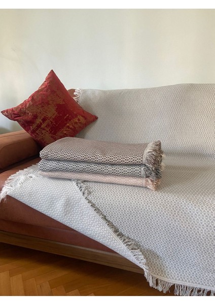 Bej Renkli 180x220 Çekyat ve Koltuk Örtüsü, şık ve koruyucu tasarım