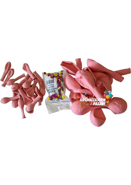 Balon Seti Makaron Pembe 100 Lü Balon Zinciri Seti modelleri