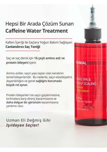 Kafein İçeren Sıvı Saç Kremi KUNDAL Caffeine Water Treatment 300ml (Herb Mint) indirimleri