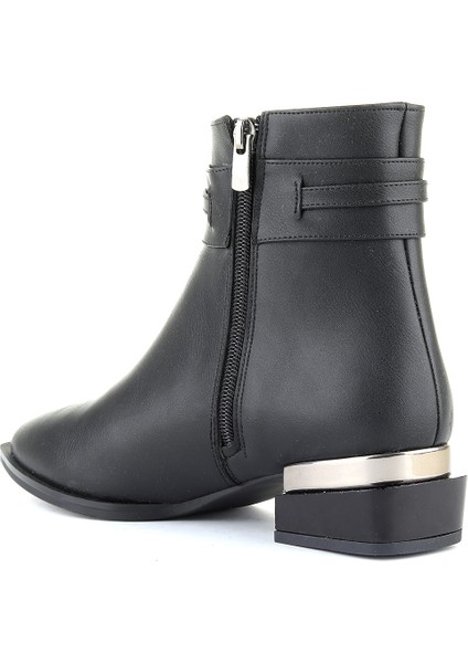 54007 Fermuarlı Kare Topuklu Kadın Bot indirimleri