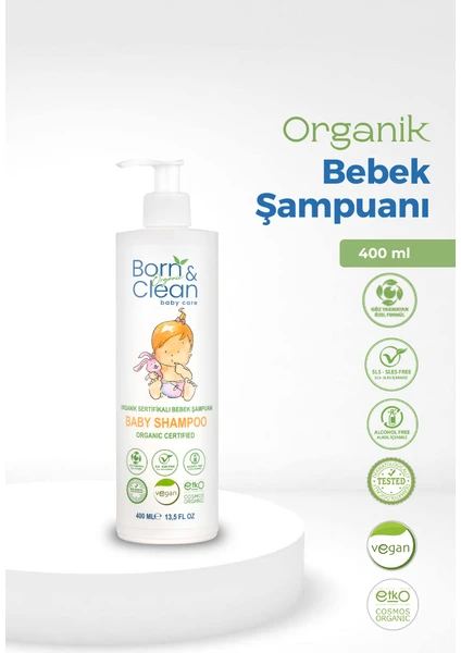 Born & Clean Organik Bebek Şampuanı - 400ML