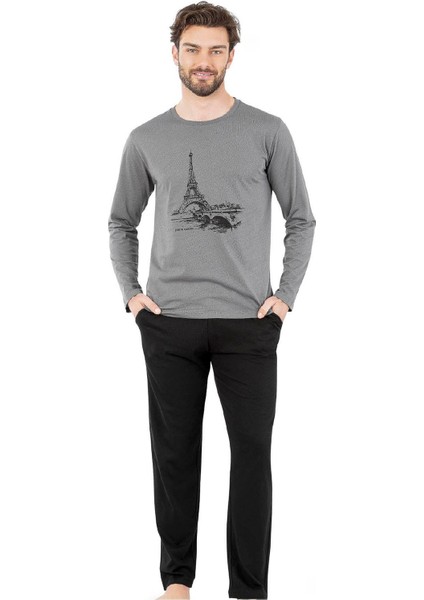 6064 Erkek Uzun Kollu Pijama Takımı