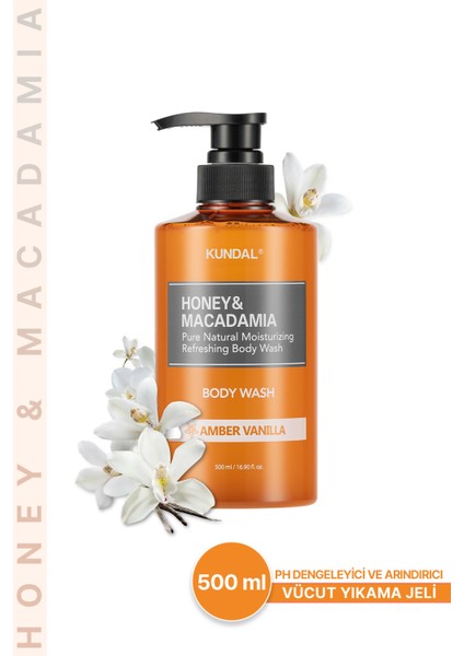 Ph Dengeleyici ve Arındırıcı Vücut Yıkama Jeli KUNDAL Honey&Macadamia Pure Body Wash (Amber Vanilla)