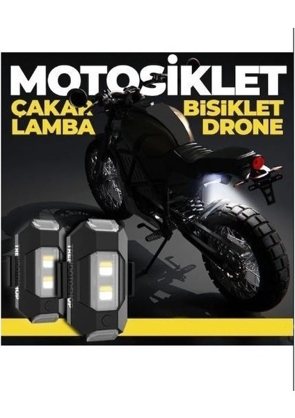 Kablosuz Mini Çakar Lamba - Kablosuz 7 Renk Çakarlı Lamba Led - Araba Motosiklet Bisiklet