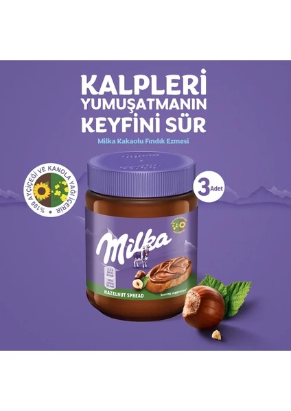 Sürülebilir Kakaolu Fındık Ezmesi 350 gr - 3 Adet