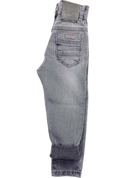 Fit Bebek Jean Kot Pantolon Füme