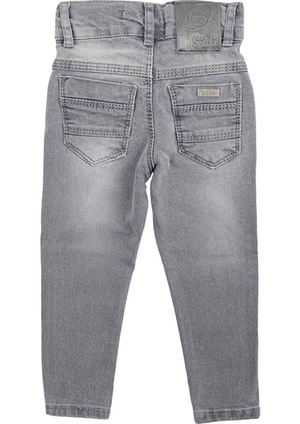 Fit Bebek Jean Kot Pantolon Füme