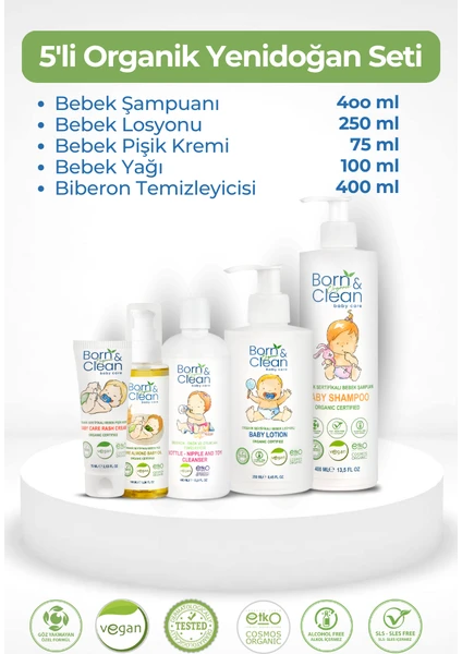 Born & Clean Sertifikalı 5'li Set