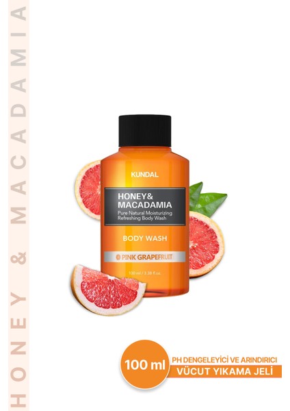 Ph Dengeleyici ve Arındırıcı Vücut Yıkama Jeli KUNDAL Honey&Macadamia Pure Body Wash(PinkGrapefruit)