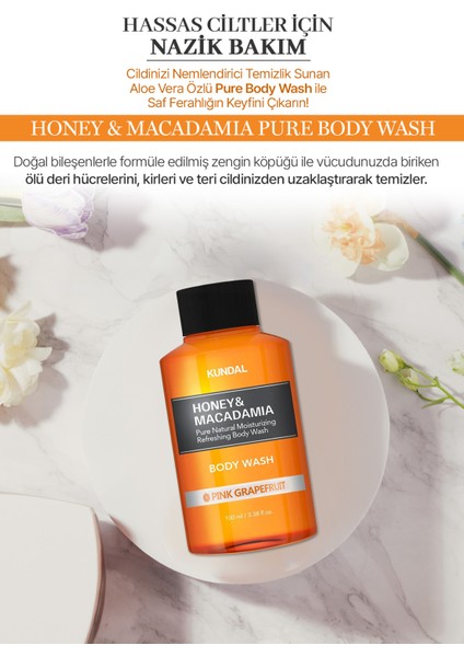 Ph Dengeleyici ve Arındırıcı Vücut Yıkama Jeli KUNDAL Honey&Macadamia Pure Body Wash(PinkGrapefruit) fiyatları