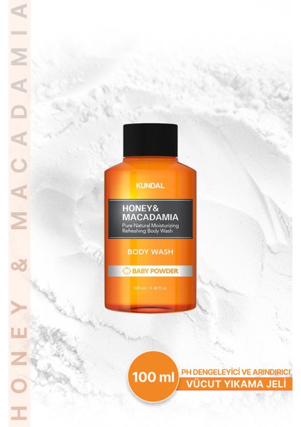 Ph Dengeleyici ve Arındırıcı Vücut Yıkama Jeli KUNDAL Honey & Macadamia Pure Body Wash (Baby Powder)