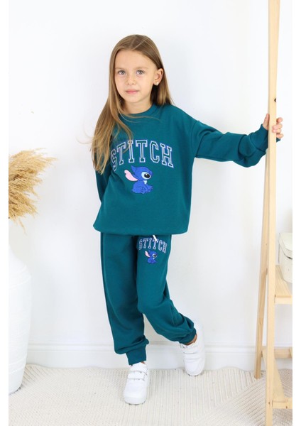 Likralı Kompact 3 Iplik Kumaş Kız Çocuk Eşofman Takımı modelleri