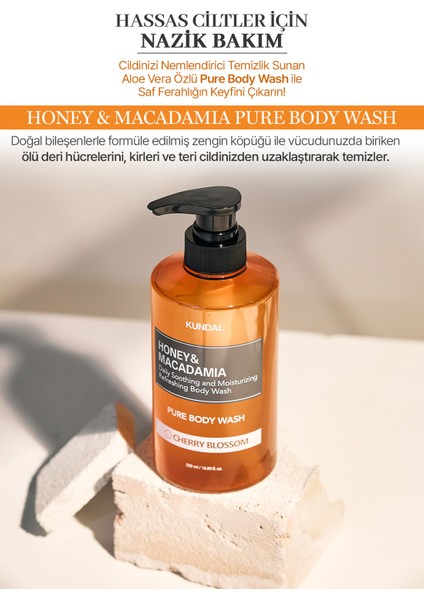 Ph Dengeleyici ve Arındırıcı Vücut Yıkama Jeli KUNDAL Honey&Macadamia Pure Body Wash(Cherry Blossom) fiyatları