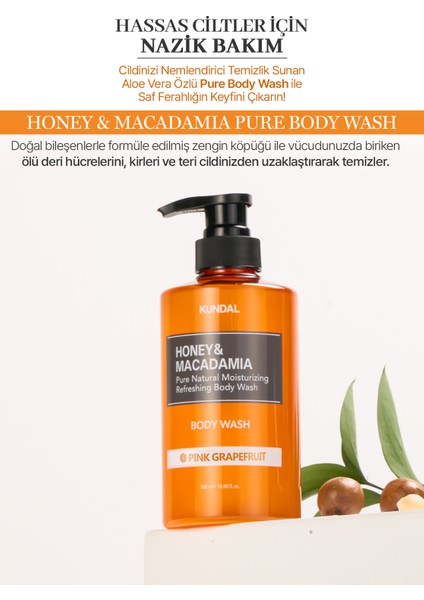 Ph Dengeleyici ve Arındırıcı Vücut Yıkama Jeli KUNDAL Honey&Macadamia Pure Body Wash(PinkGrapefruit) fiyatları