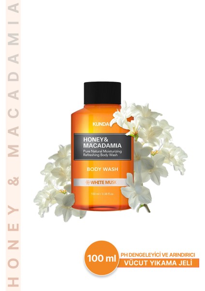 Ph Dengeleyici ve Arındırıcı Vücut Yıkama Jeli KUNDAL Honey & Macadamia Pure Body Wash (White Musk)
