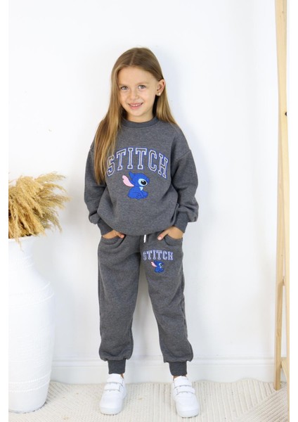 Likralı Kompact 3 Iplik Kumaş Kız Çocuk Eşofman Takımı modelleri