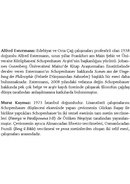 Filozof ve Yayıncısı / Alfred Estermann