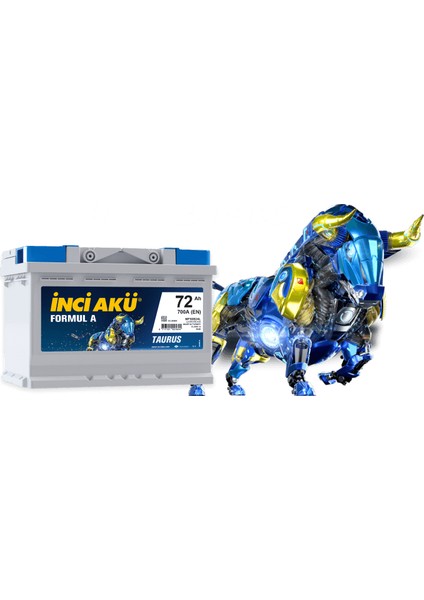 Inci Formul A Taurus 12 V 72 Ah 700 Cca En Akü