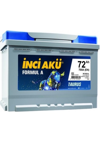 Inci Formul A Taurus 12 V 72 Ah 700 Cca En Akü