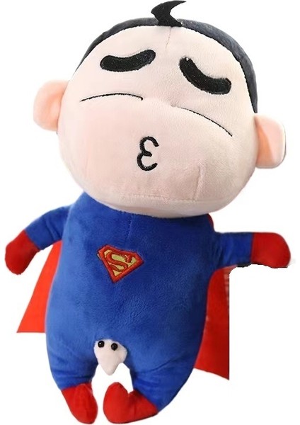 Superman Crayon Shin-Chan Doll Peluş Oyuncak Kaptan Amerika Bebeği (Yurt Dışından)